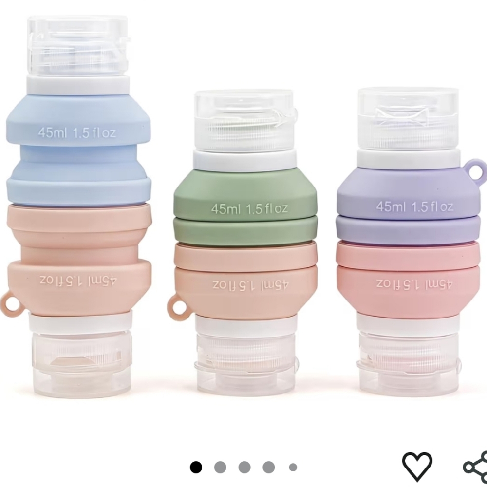 Travel Bottle 2 in 1 Leak Proof Containers Collapsible